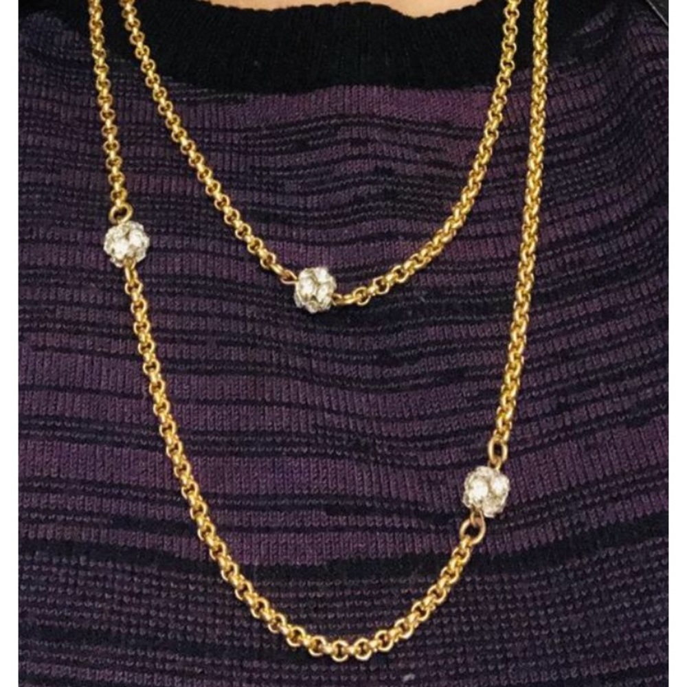 Vintage CAROLEE GoldTone Crystal Necklace